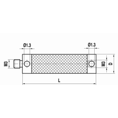 M3 удлинитель щупа из углепластика, L 75 мм, для систем ZEISS A-5555-1948