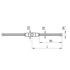 M3 180° 1/2 звёздчатый щуп, шарик из нитрида кремния Ø3 мм, стержень из углепластика, ML 11 мм, для систем ZEISS A-5555-3889